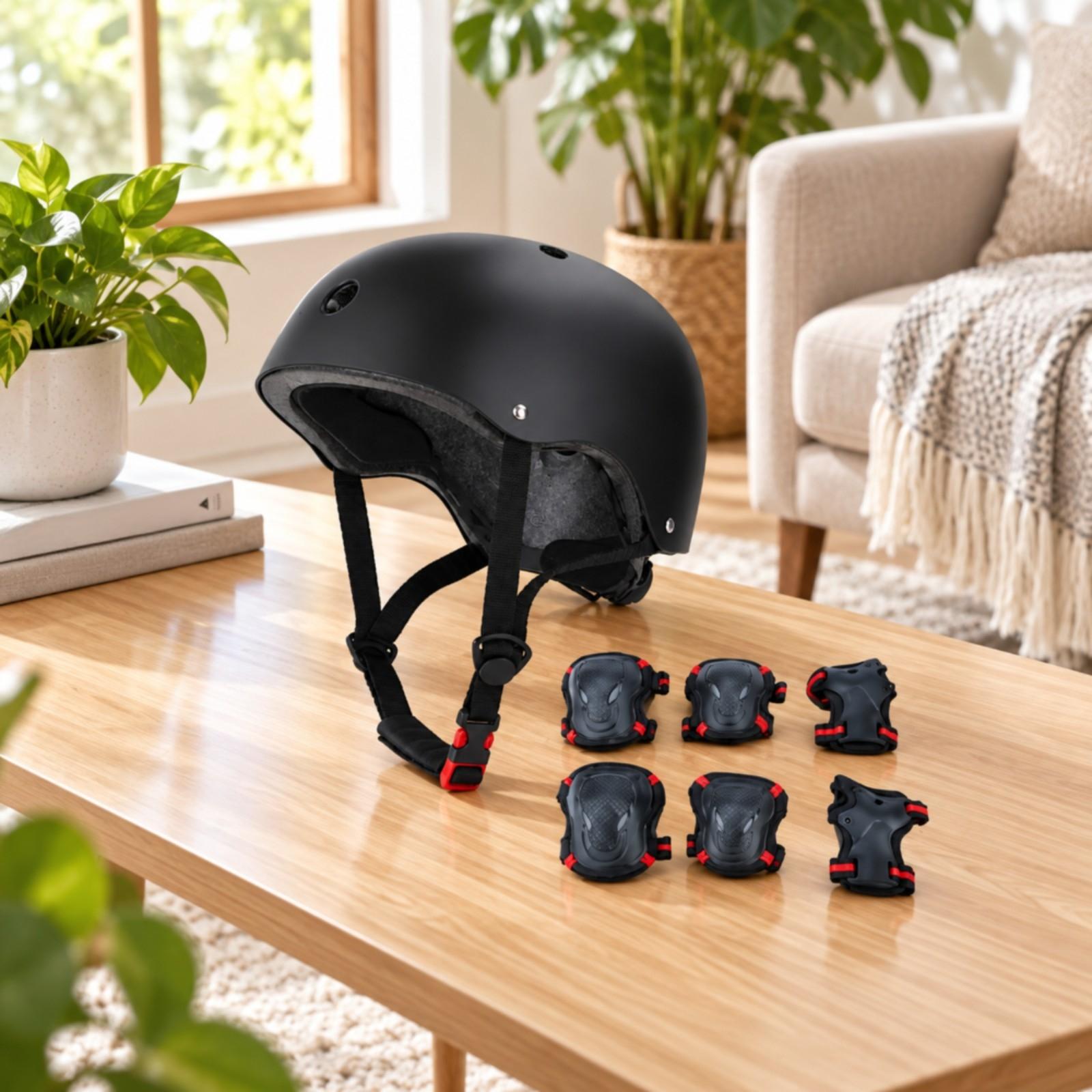Matte Black Multi Sport Helmet - Scooter Helmet Set ulasan dan harga