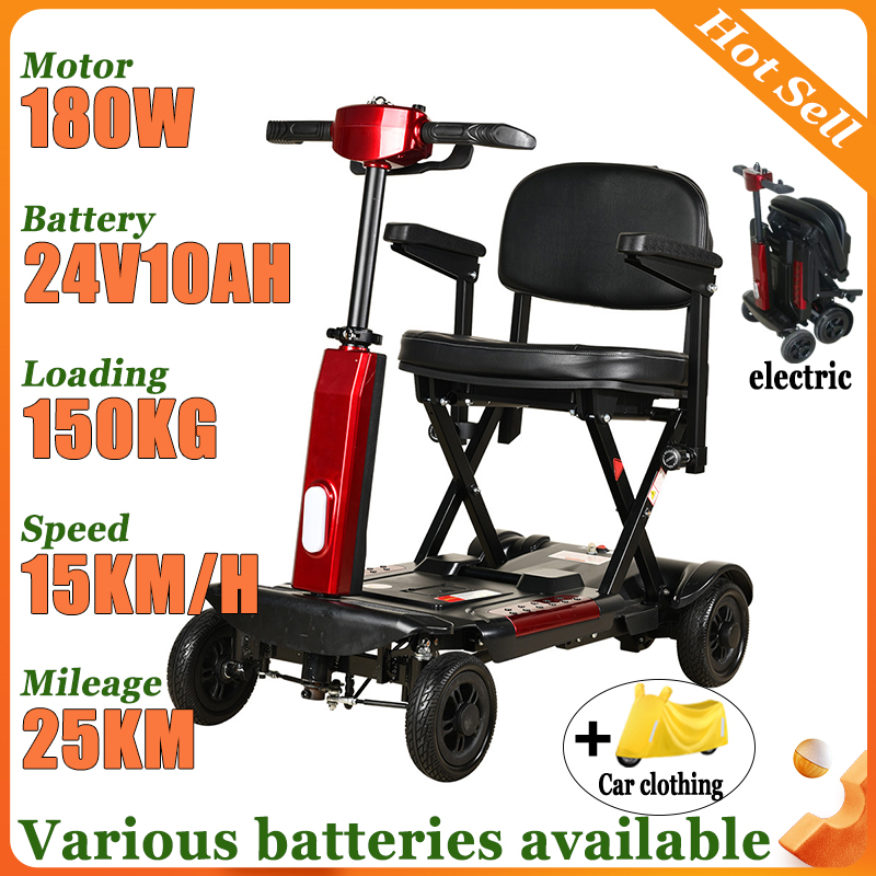NEW 4-wheeled Elderly Disabled - Folding Electric Scooter ulasan dan harga